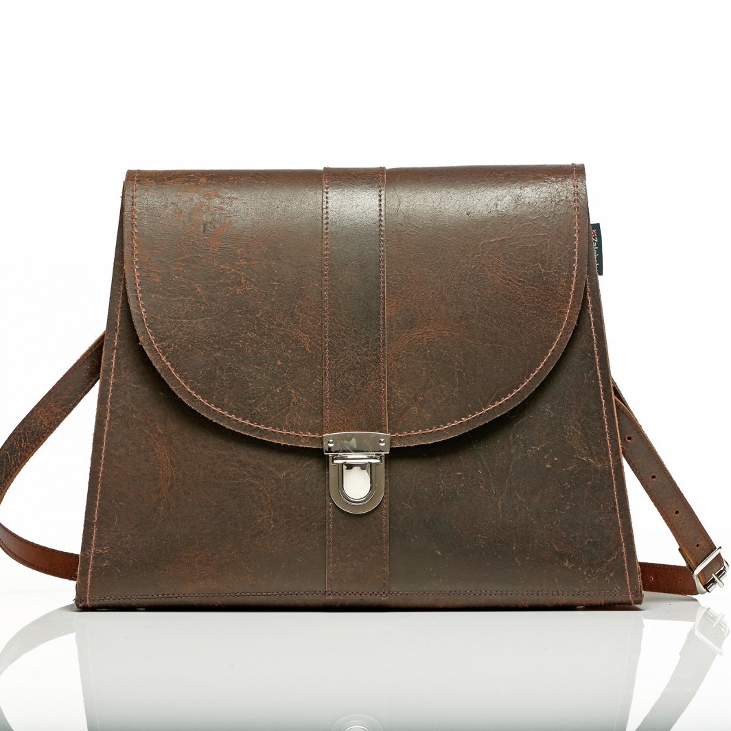 cross body brown leather purse